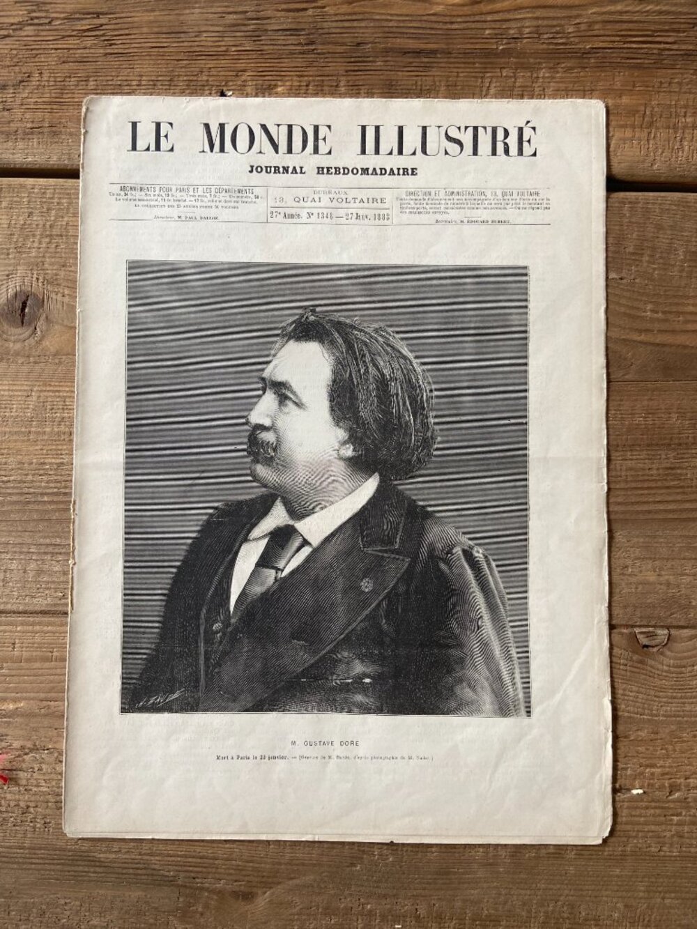 Thomas Nast, Antique Newspaper, Le Monde Illustre,